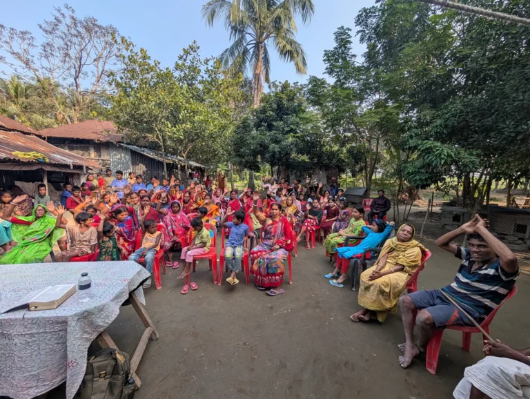 Missionary team sharing the Gospel in a village Gospel outreach event with local community Discipleship training program for new believers Volunteers praying for mission work abroad Children participating in Bible study on mission trip Outdoor Jesus Film screening for villagers Team providing meals and support during outreach Local church packed for Gospel presentation Missionaries teaching faith to new believers Supporters giving generously to Christian missions Prayer meeting for global mission trips Team walking through village during outreach Sharing the Gospel with Hindu villagers in a temple Community gathering for evangelism event Missionary teaching Scripture during small group Donors helping fund international mission programs Team preparing materials for Gospel outreach Local children learning about Jesus during mission Volunteers praying over new believers Mission trip team serving the community with love